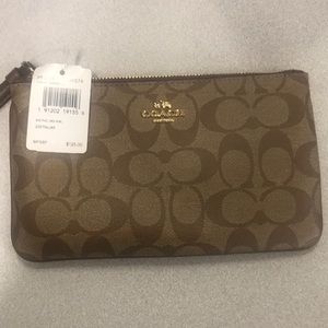 Brown Coach Wristlet